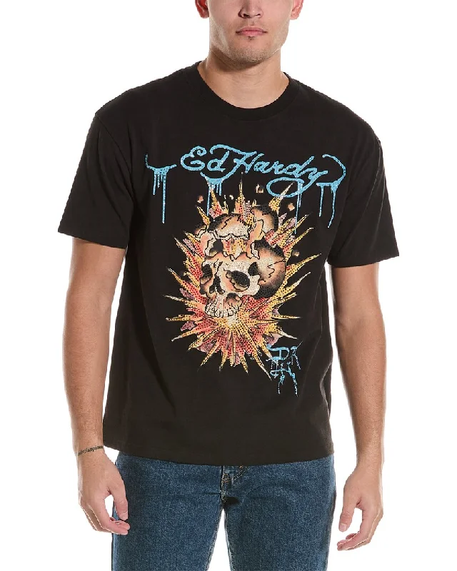 Ed Hardy Limited Edition Fire Skull T-Shirt