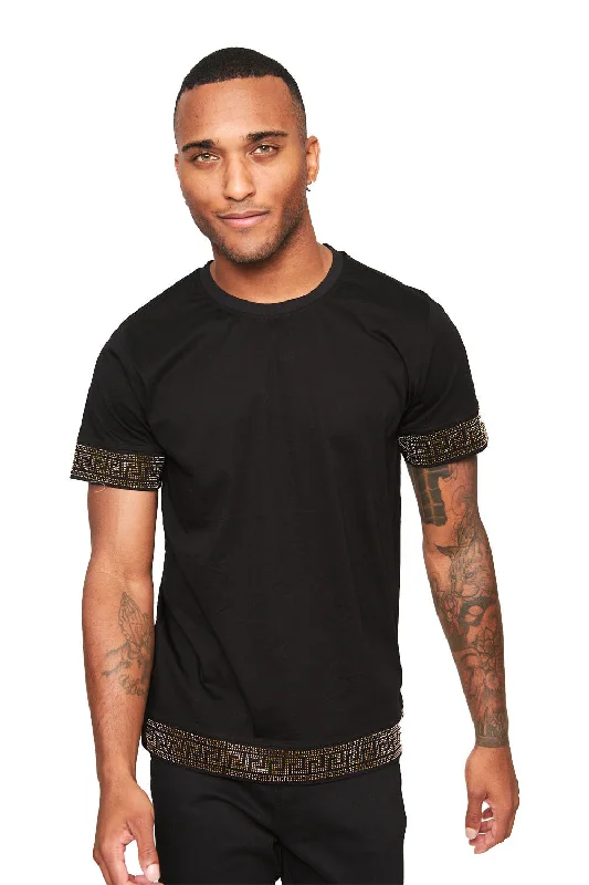 Gold Lining Rhinestone T-Shirt