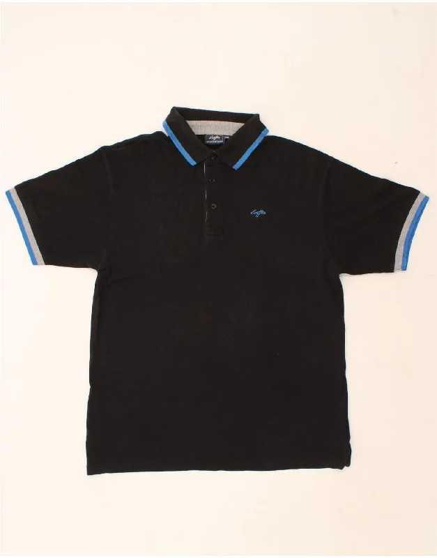 LOTTO Boys Polo Shirt 15-16 Years 2XL Black Cotton