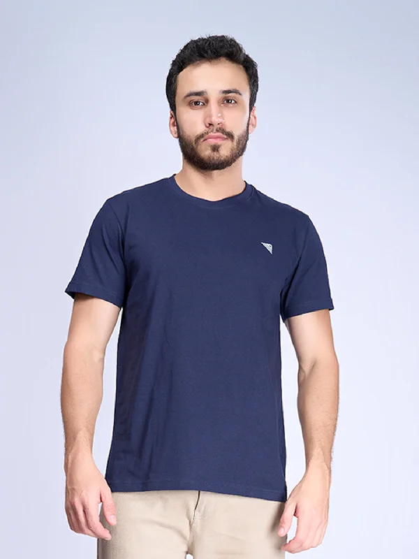 Men Cotton Starry night navy Half Sleeves Expert Tee - ET7