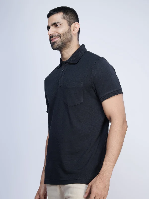 Men Polo Tshirt Black