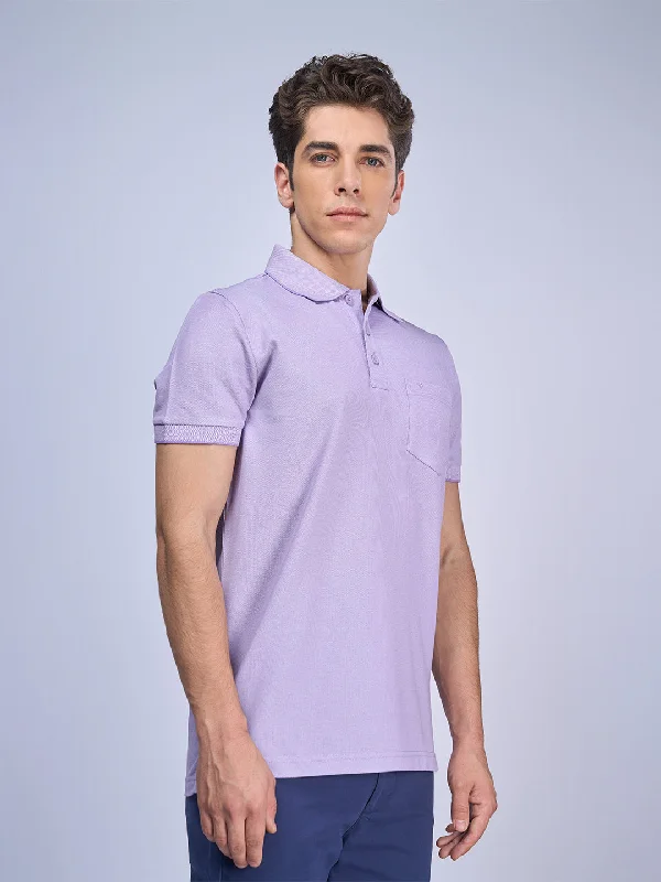 Men Smart Fit Expert Polo Burnt Purple color Chest Pocket T shirt-EP20