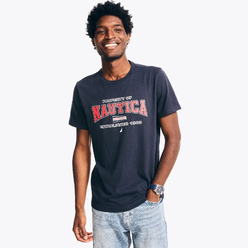 Nautica Mens Sustainably Crafted Heritage Graphic T-Shirt