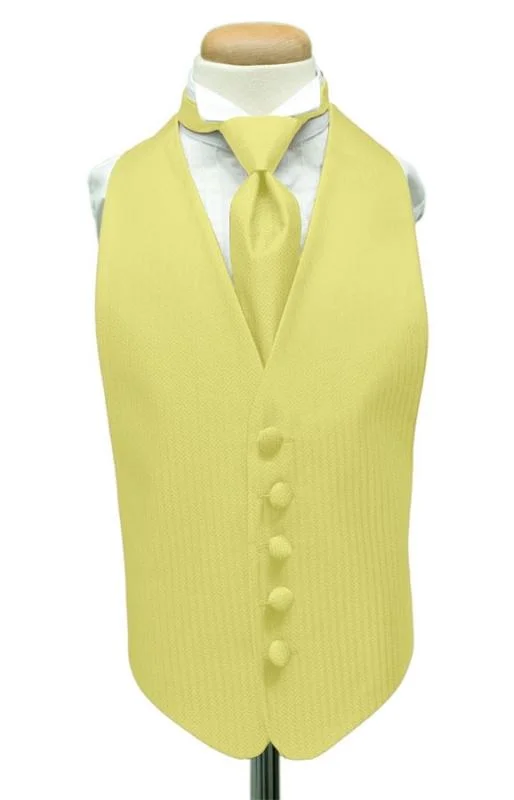 Buttercup Herringbone Kids Tuxedo Vest