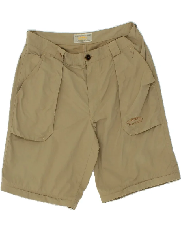 CAMEL Mens Shorts IT 50 Large W34 Khaki Polyamide