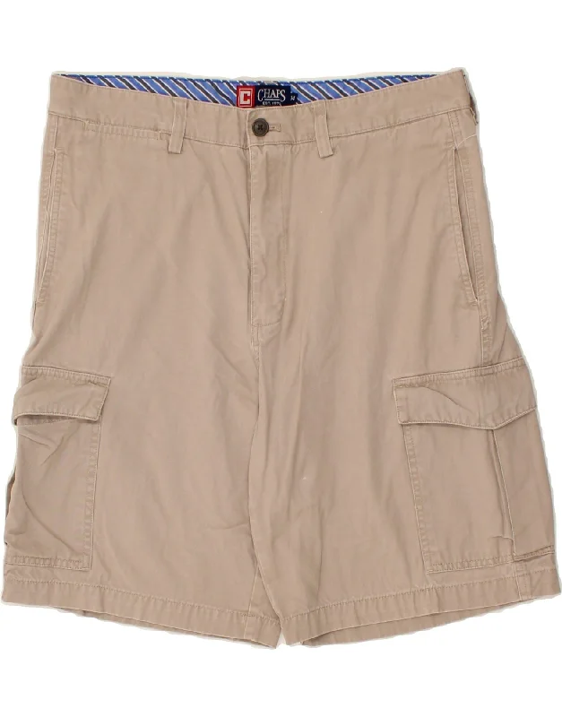 CHAPS Mens Cargo Shorts W34 Large Beige Cotton