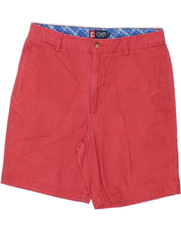 CHAPS Mens Chino Shorts W34 Large Red Cotton