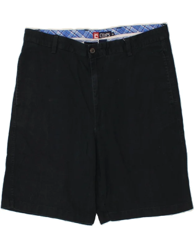 CHAPS Mens Chino Shorts W36 Large Navy Blue Cotton