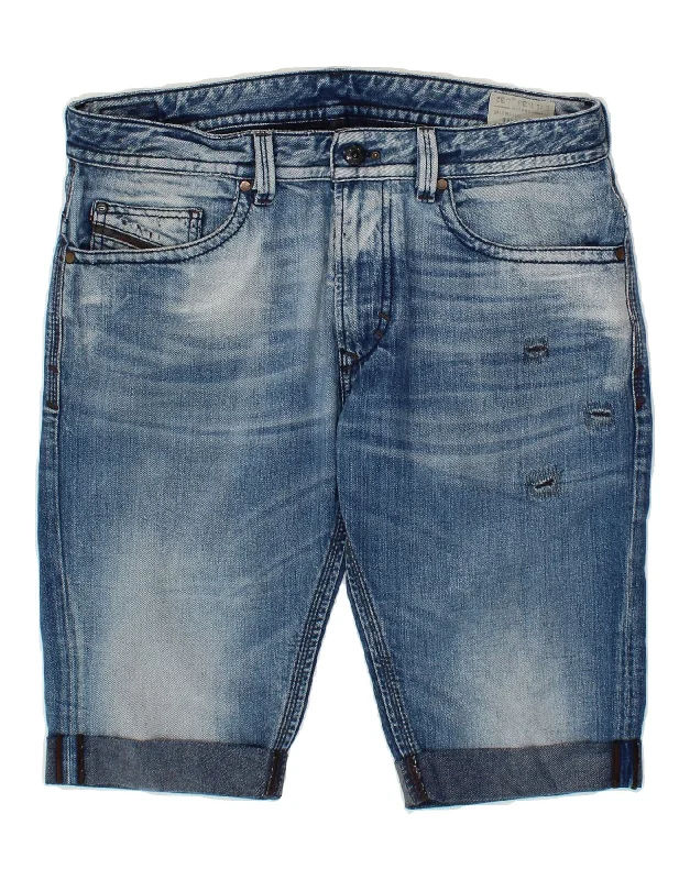 DIESEL Mens Thavar Skinny Denim Shorts W33 Medium Blue