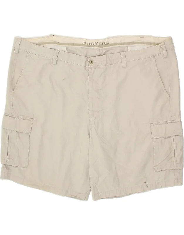 DOCKERS Mens Cargo Shorts W54 5XL Beige Cotton