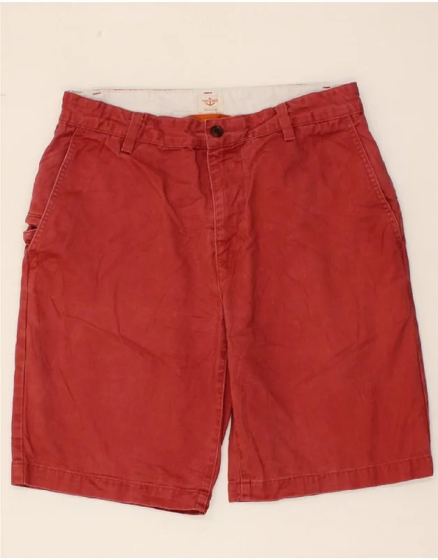 DOCKERS Mens Chino Shorts W30 Medium Red Cotton