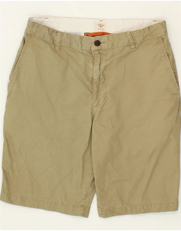 DOCKERS Mens Chino Shorts W32 Medium Khaki Cotton