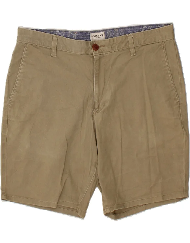 DOCKERS Mens Chino Shorts W34 Large Khaki Cotton