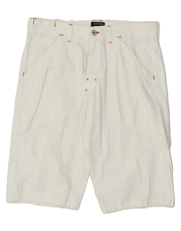 ENERGIE Mens Chino Shorts W32 Medium White Cotton