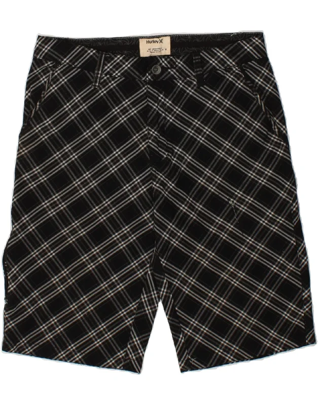 HURLEY Mens Chino Shorts W30 Medium Black Check