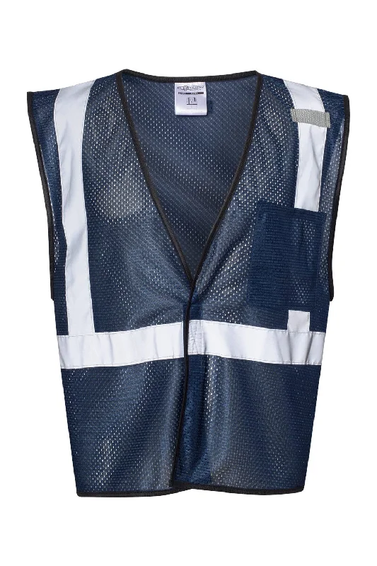 Kishigo Mens EV Series Enhanced Visibility Non-ANSI Vest - Navy Blue