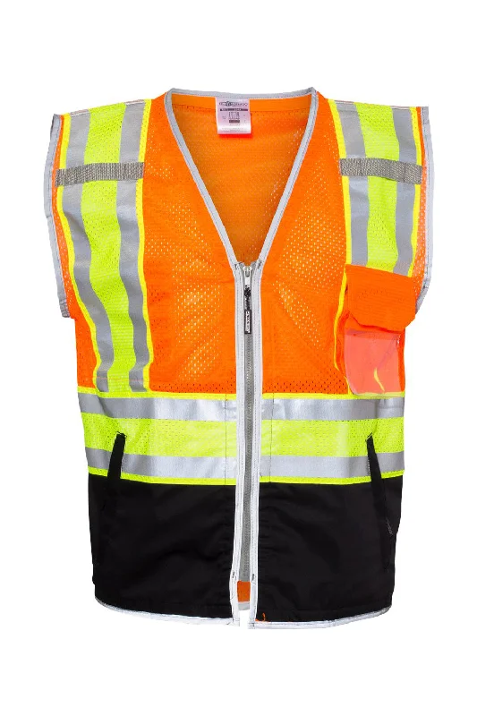 Kishigo Mens Premium Brilliant Series Ultimate Reflective Vest - Orange