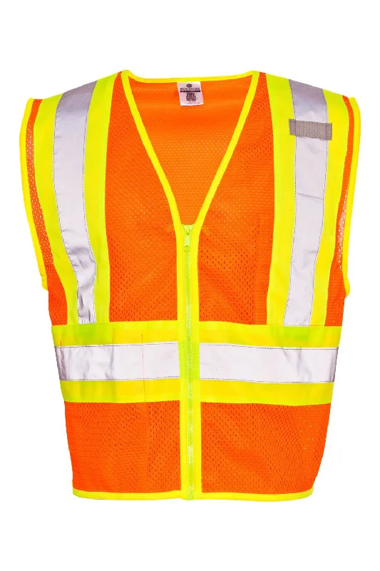 Kishigo Mens Ultra Cool Contrasting Mesh Vest - Orange