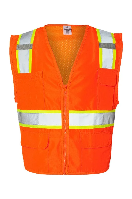 Kishigo Mens Ultra Cool Solid Front Vest w/ Mesh Back - Orange