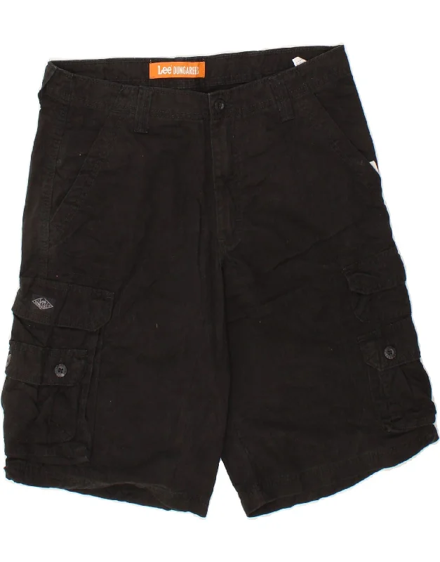 LEE Mens Cargo Shorts W32 Medium Black Cotton