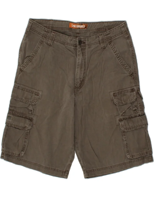 LEE Mens Cargo Shorts W34 Large  Grey Cotton