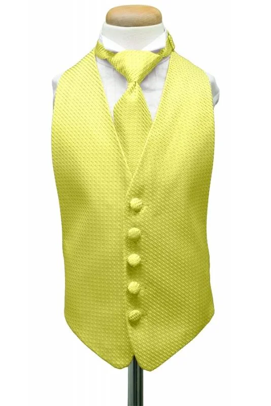 Lemon Venetian Kids Tuxedo Vest