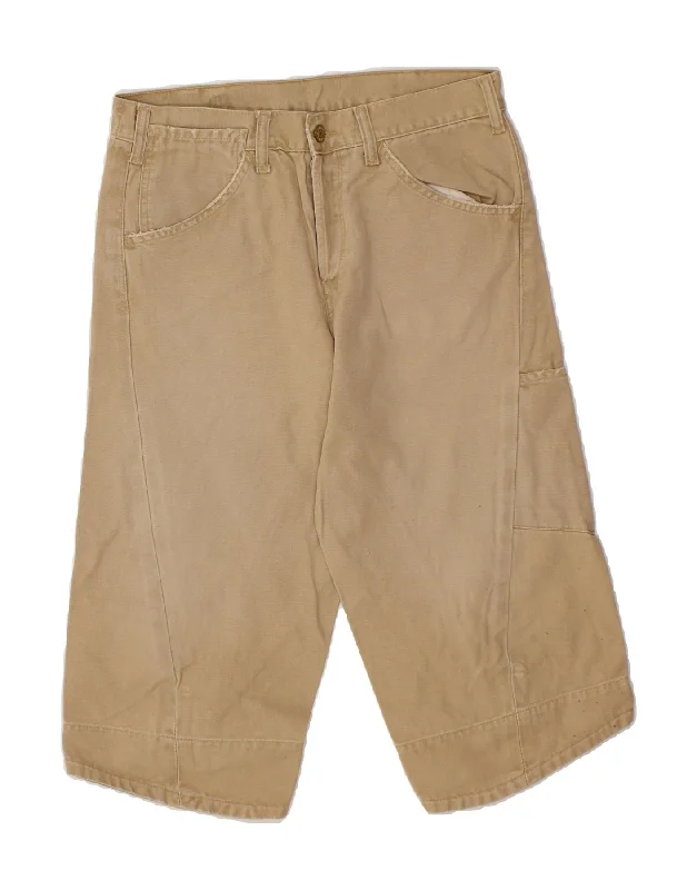 LEVI'S Mens Bermuda Shorts Small W28 Beige Cotton