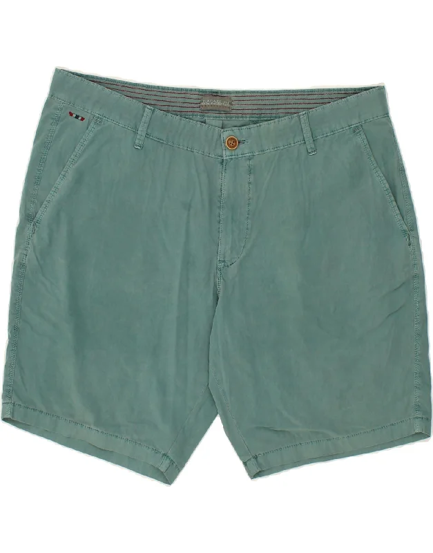 NAPAPIJRI Mens Chino Shorts W38 XL Green Cotton