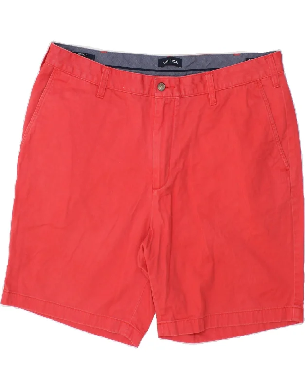 NAUTICA Mens Chino Shorts W38 XL Red Cotton