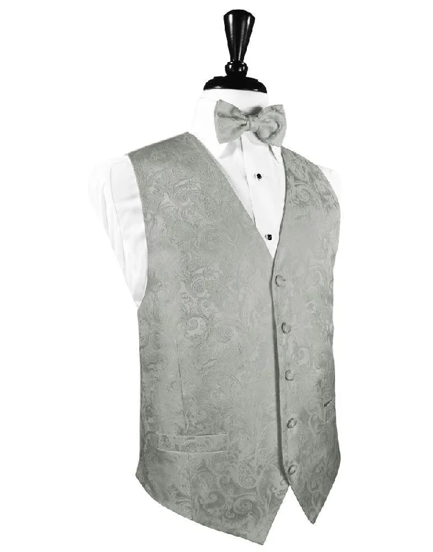 Platinum Tapestry Silk Tuxedo Vest