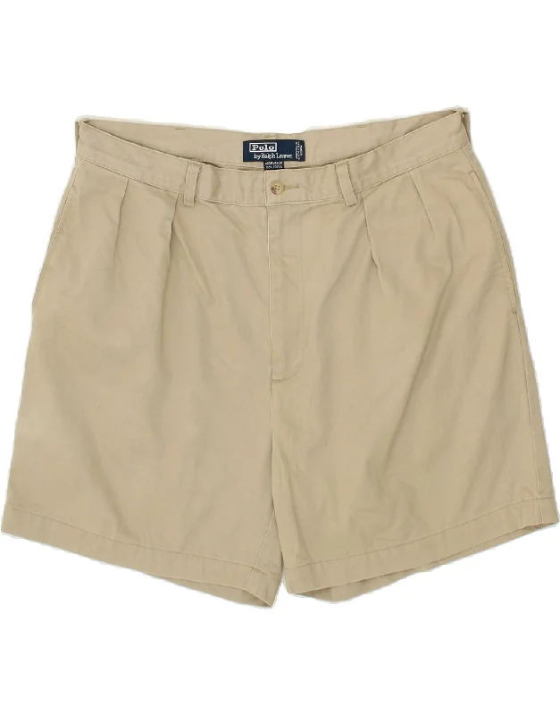 POLO RALPH LAUREN Mens Andrew Pegged Chino Shorts W38 XL Beige Cotton