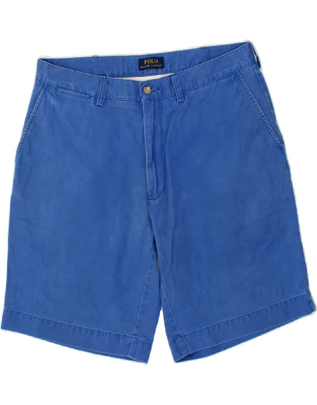 POLO RALPH LAUREN Mens Chino Shorts W34 Large Blue Cotton