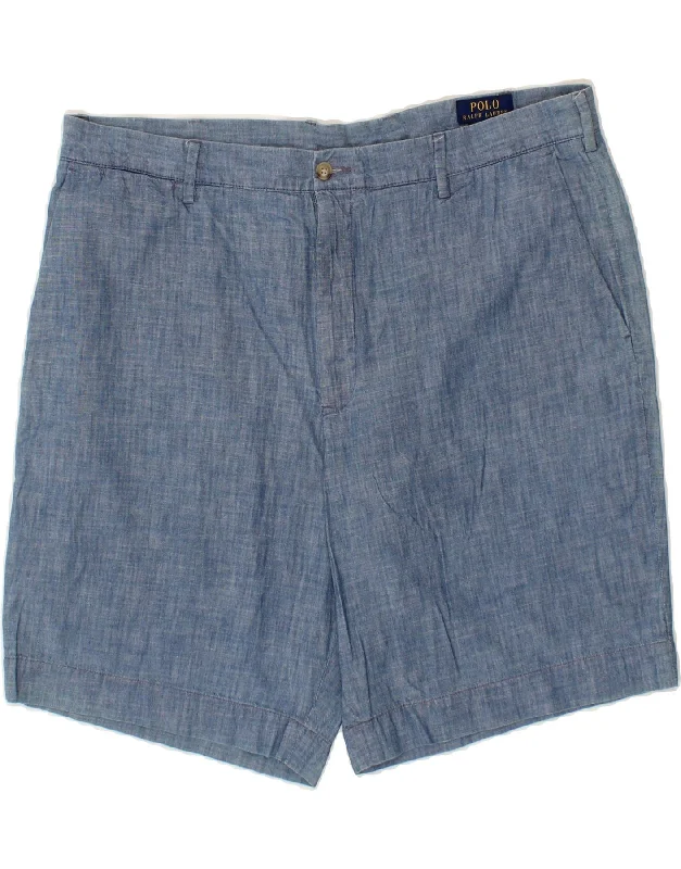 POLO RALPH LAUREN Mens Classic Fit Chino Shorts W38 XL Blue Cotton