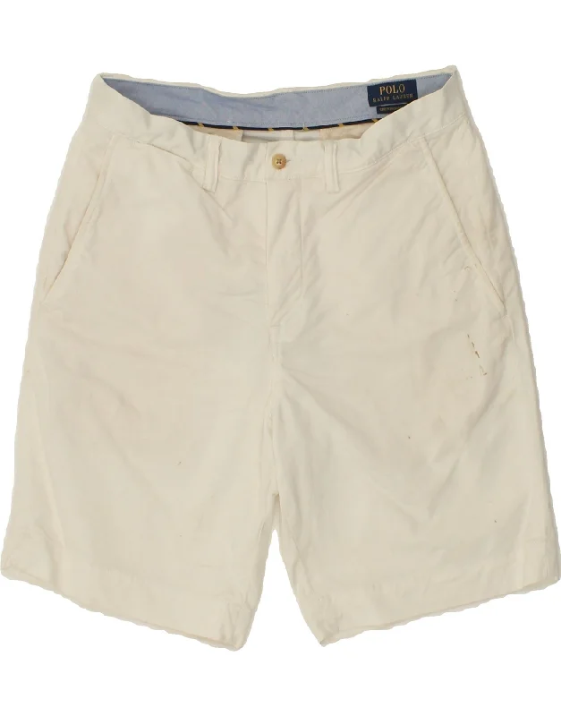 POLO RALPH LAUREN Mens Stretch Classic Fit Chino Shorts W31 Medium White