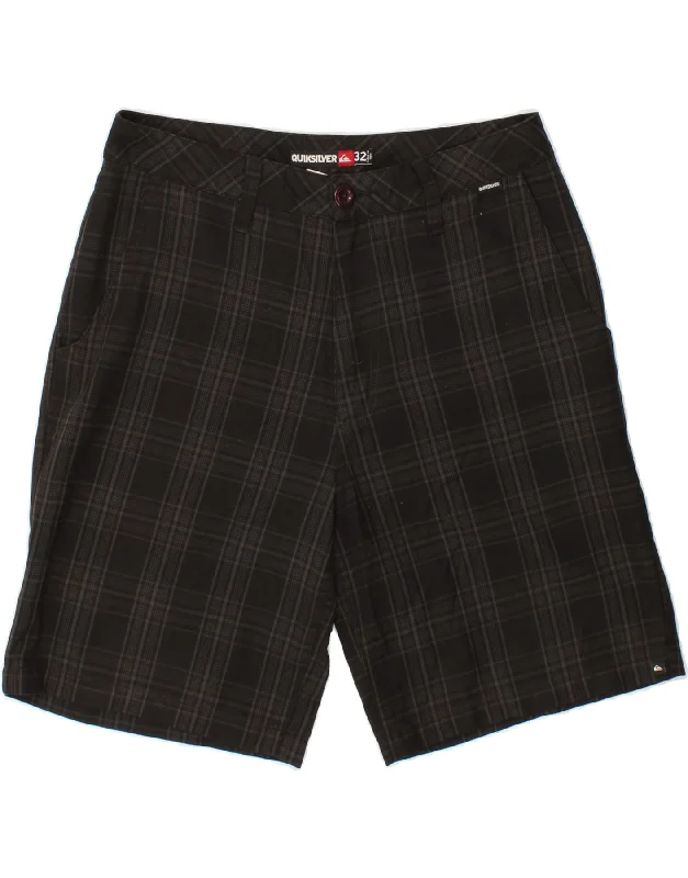 QUIKSILVER Mens Chino Shorts W32 Medium Black Check