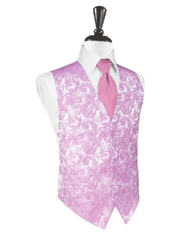 Rose Petal Tapestry Tuxedo Vest