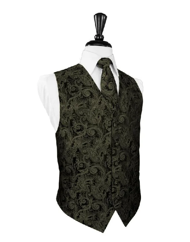 Sage Tapestry Tuxedo Vest