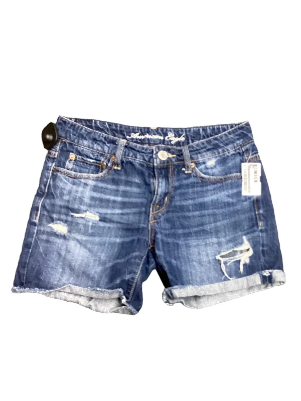 Shorts By American Eagle In Blue Denim, Size: 0