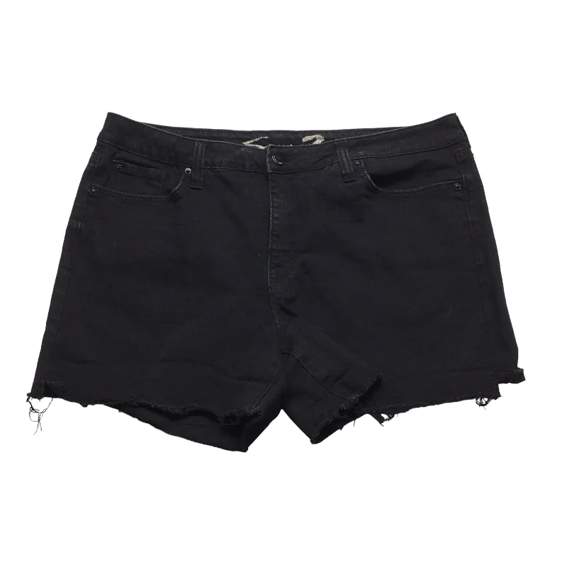 Shorts By Seven 7 In Black Denim, Size: 16