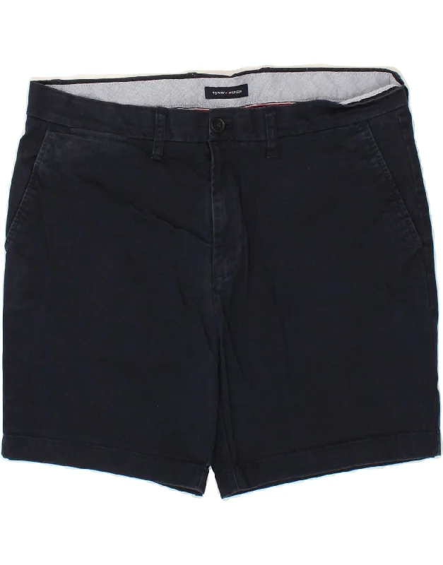 TOMMY HILFIGER Mens Chino Shorts W36 Large Navy Blue Cotton