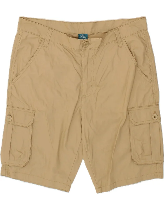 VINTAGE Mens Cargo Shorts Large W40  Beige Cotton