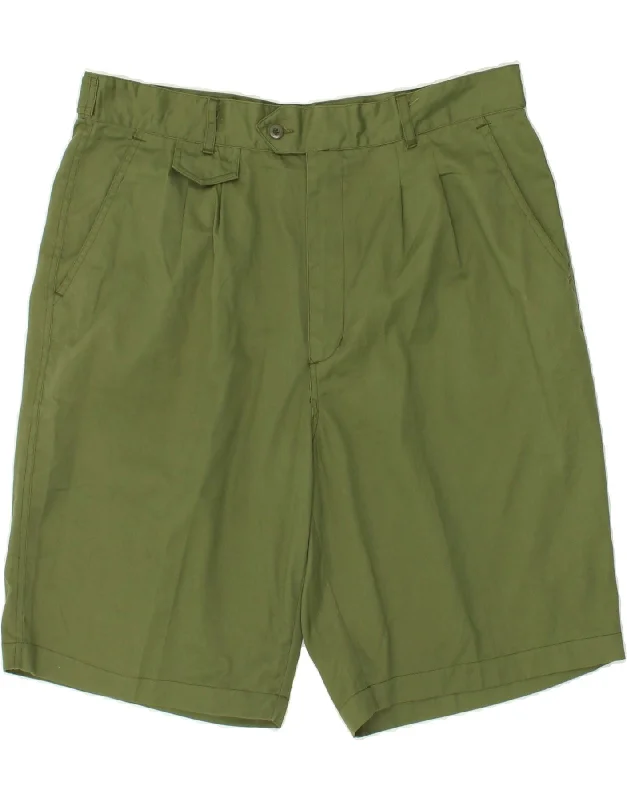 VINTAGE Mens Chino Shorts W38 XL Green Cotton