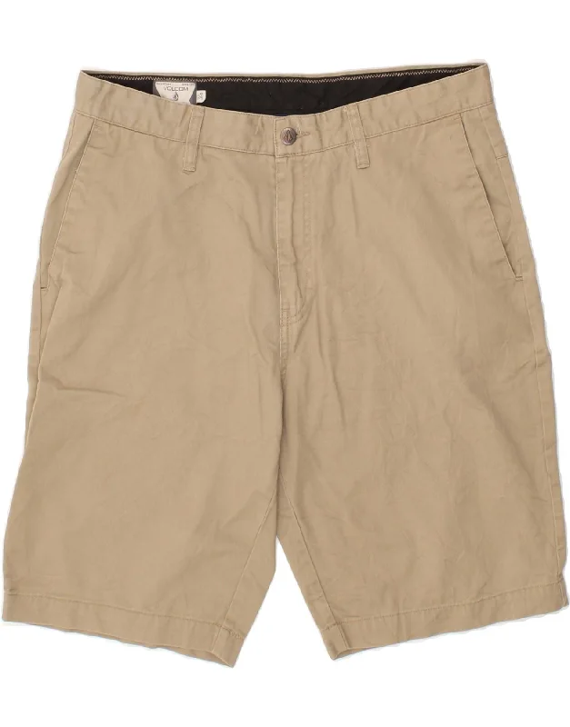 VOLCOM Mens Chino Shorts W34 Large Beige Cotton