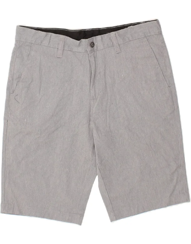 VOLCOM Mens Chino Shorts W34 Large Grey Cotton