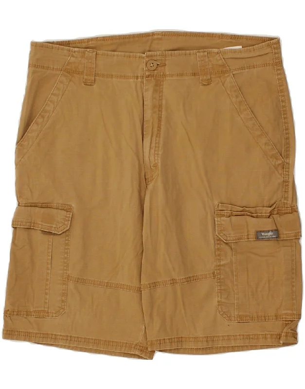 WRANGLER Mens Cargo Shorts W34 Large Beige Cotton