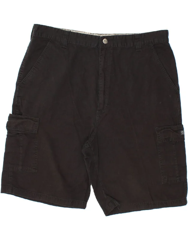 WRANGLER Mens Cargo Shorts W38 XL Black Cotton