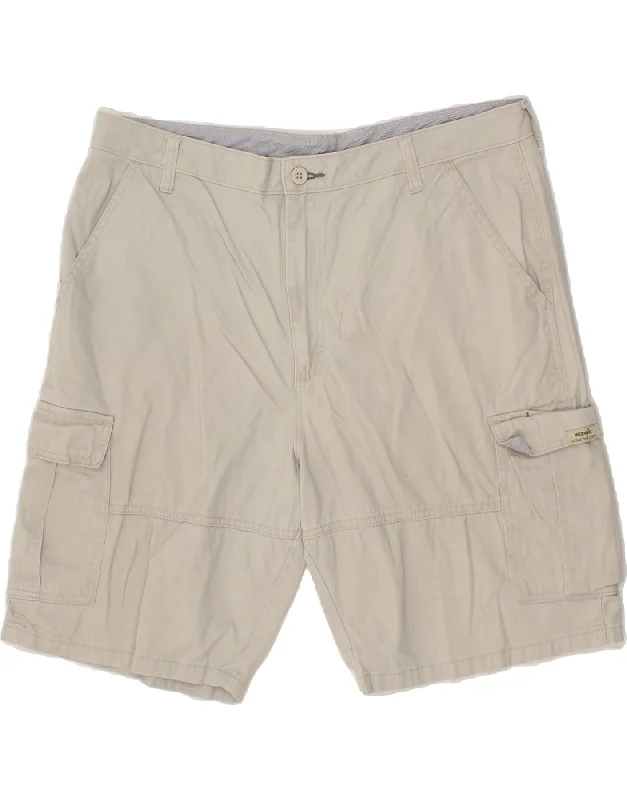 WRANGLER Mens Cargo Shorts W38 XL Grey Cotton