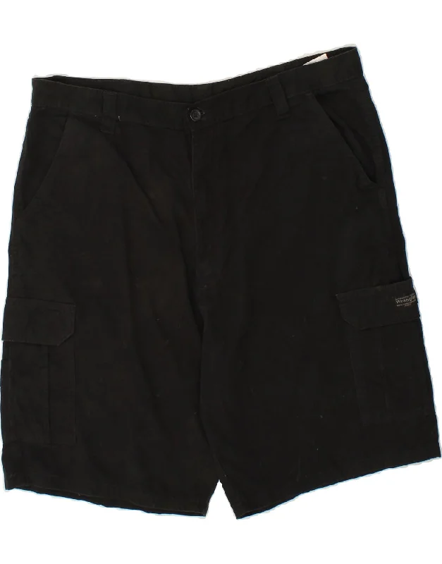 WRANGLER Mens Cargo Shorts W40 XL Black Cotton