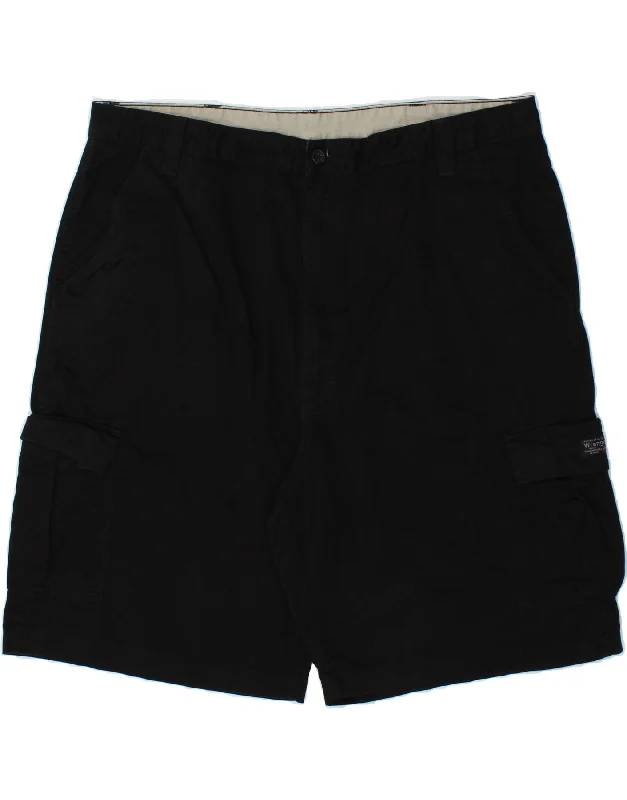 WRANGLER Mens Cargo Shorts W42 2XL Black Cotton