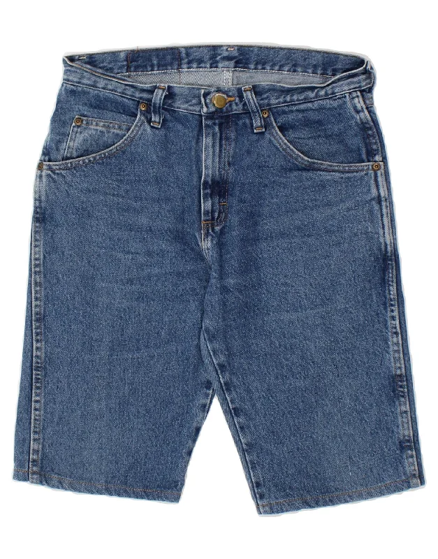 WRANGLER Mens Denim Bermuda Shorts W30 Medium Blue Cotton